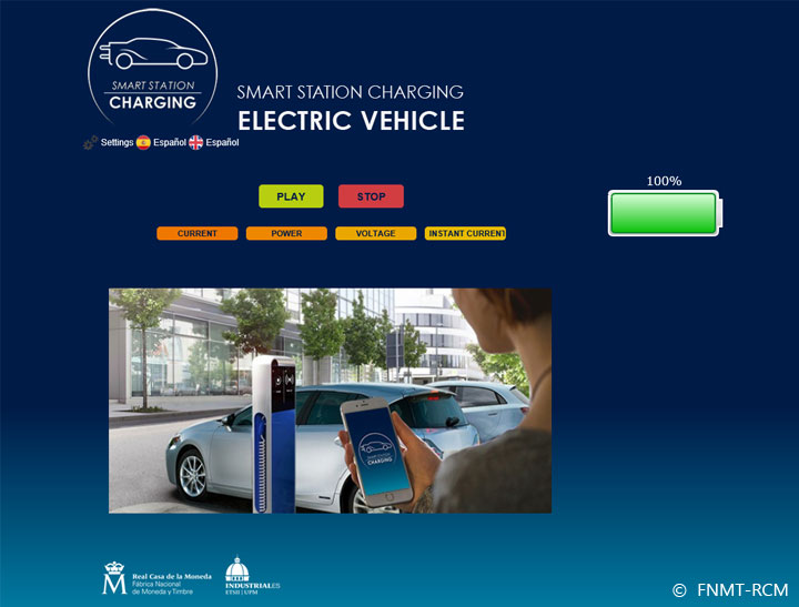 User interface for the real (not simulated) charging station